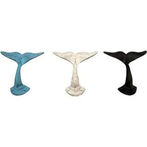 Ganchos de pared de hierro fundido ballena colores