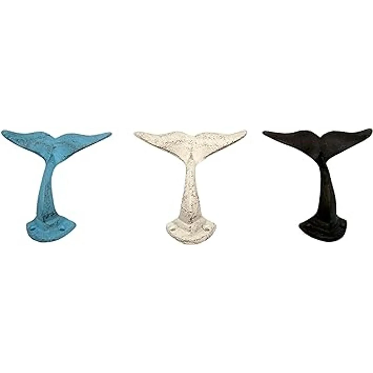 Ganchos de pared de hierro fundido ballena colores