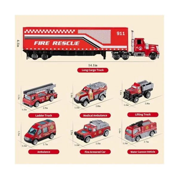 TEMI Diecast Juego de juguetes de emergencia para