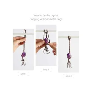 Dahey Colgante de cristal de macramé hecho a mano de_5