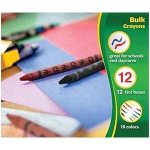 Paquete de 12 crayones de cera brillante al por mayor a_4