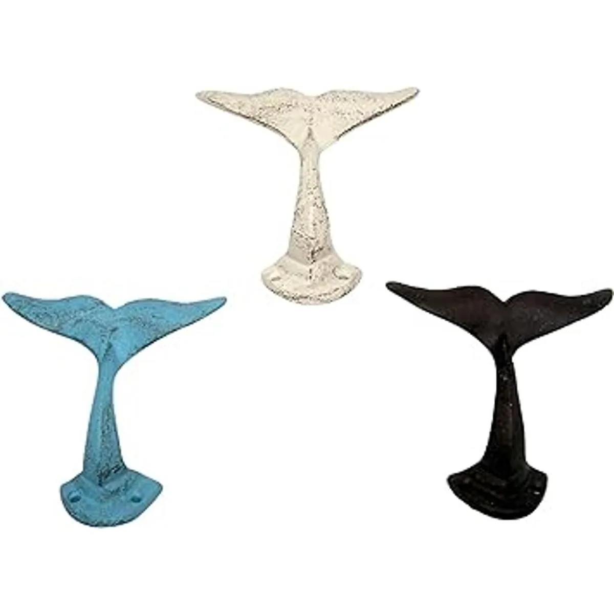 Ganchos de pared de hierro fundido ballena colores