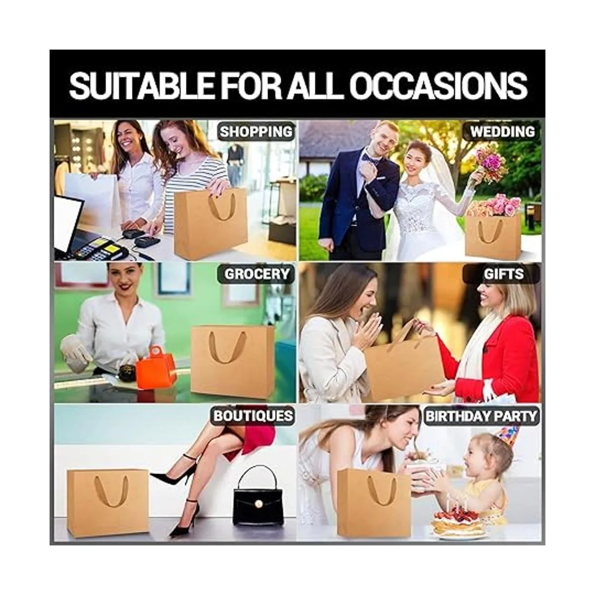 EUSOAR Bolsas de papel kraft para regalo 25 bolsas_5