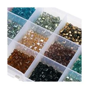 PHOGARY 1000 cuentas de cristal en forma de cubo cuentas_2