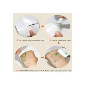 Rollo de tatuaje fijo transparente impermeable para_3