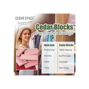 Cedar Space Bloques de cedro para almacenamiento de ropa_2