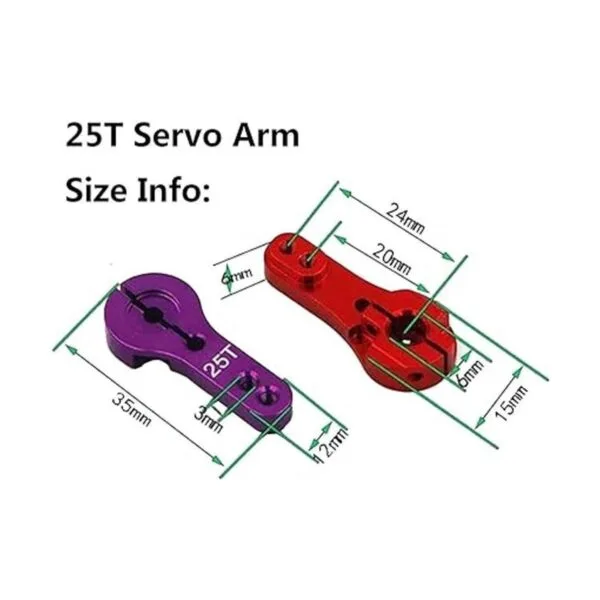 ShareGoo 25T Brazo de dirección de metal para coche