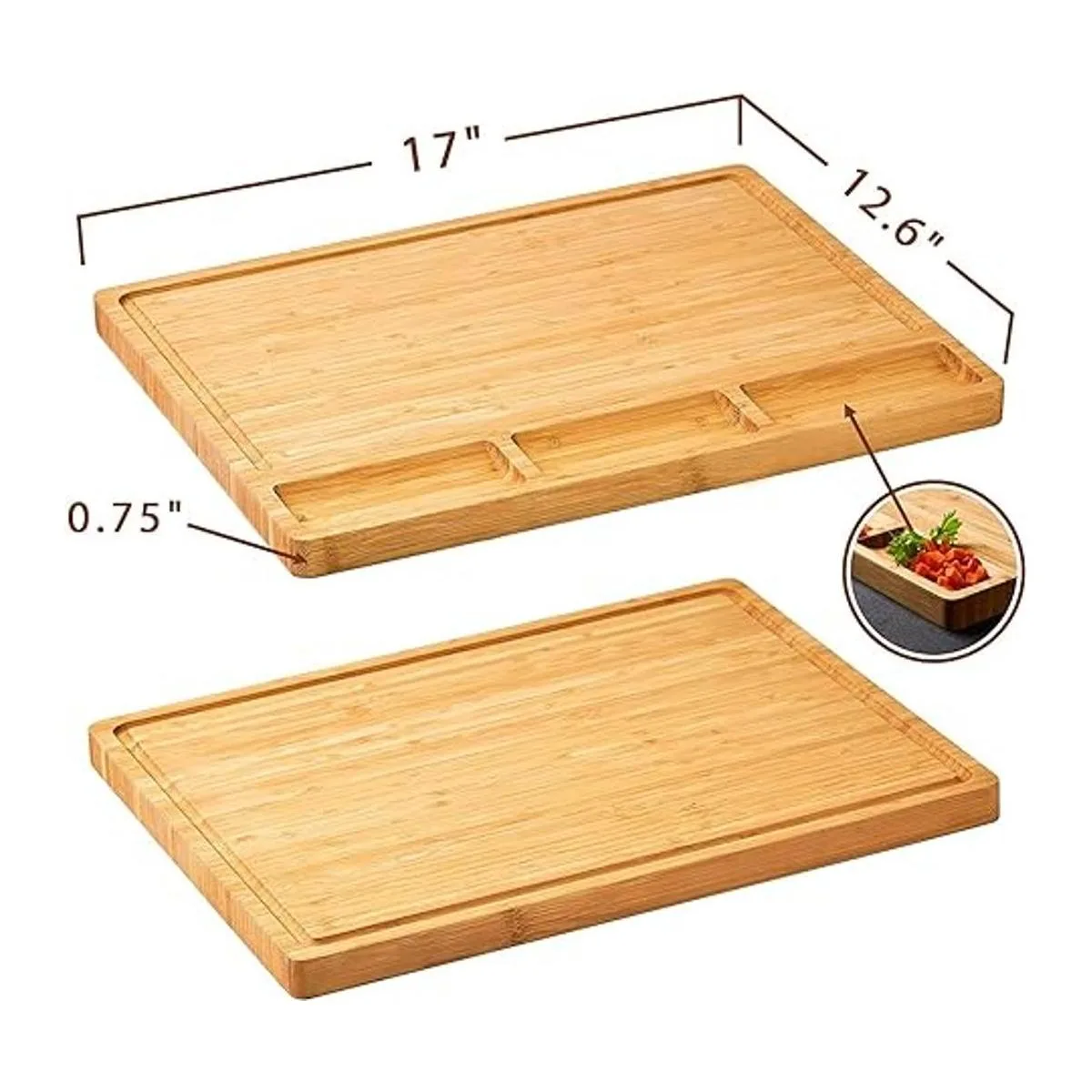 Tabla de cortar grande de madera de bambú para cocina_6