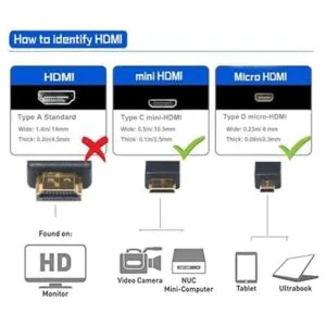 Seadream Cable adaptador micro HDMI macho tipo D a tipo C_3