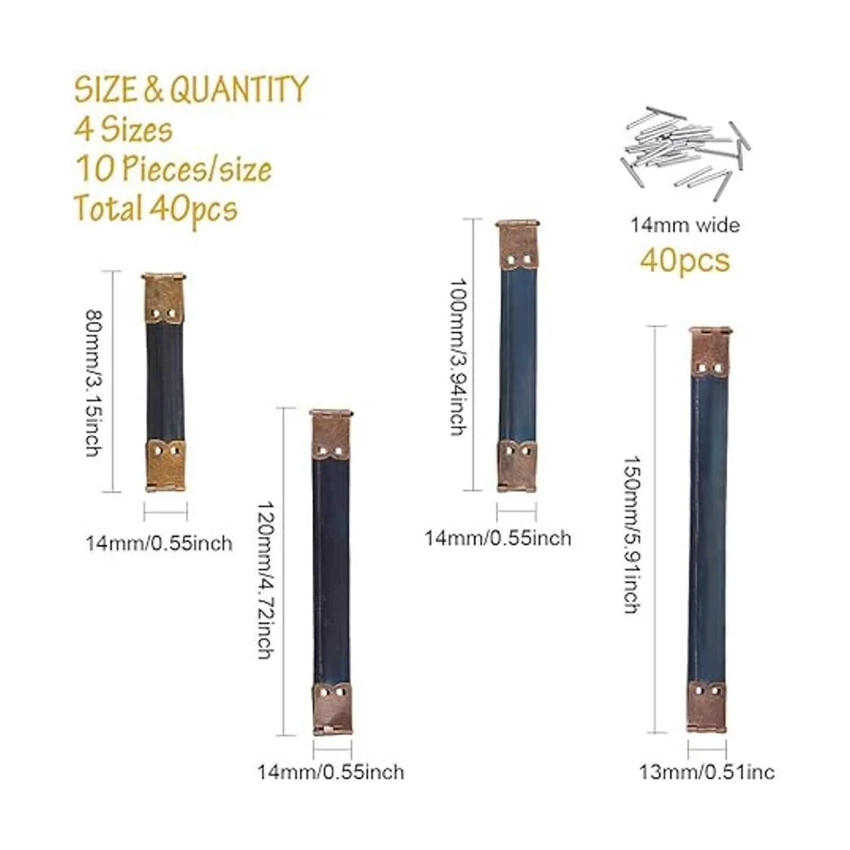 PH PandaHall 40 piezas de 4 tamaños de 64.743 pulgadas_2