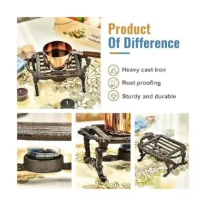 Sungmor Calentador de platos de hierro fundido resistente_4