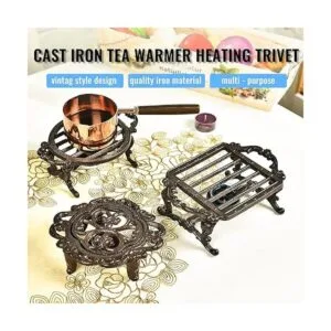 Sungmor Calentador de platos de hierro fundido resistente_3