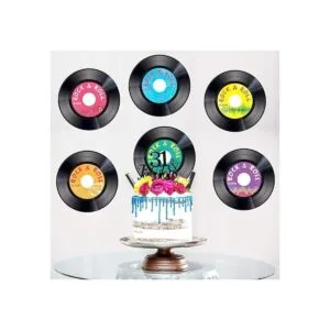 30 recortes de discos de los años 50 decoración de dos_3