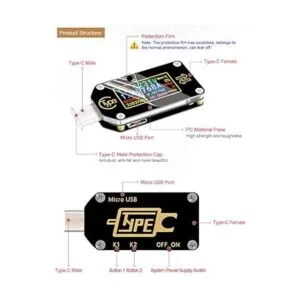 MakerHawk Medidor de potencia USB Bluetooth USB monitor_2