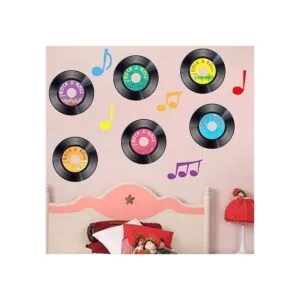30 recortes de discos de los años 50 decoración de dos_2