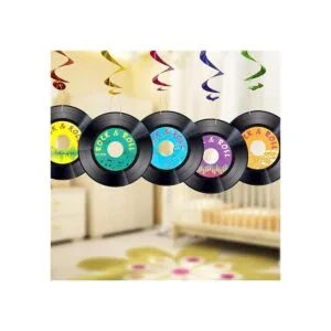 30 recortes de discos de los años 50 decoración de dos_5