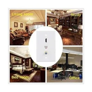 Placa de pared Ethernet coaxial HDMI 1 puerto 4K HDMI_5