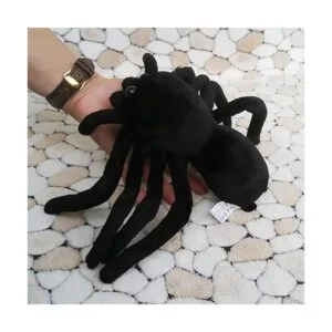 Peluche de araña negra coleccionable de 9 pulgadas con_3