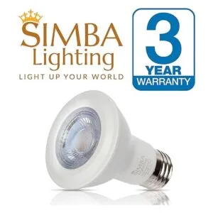 Simba Lighting Bombilla LED PAR20 de 6 W 38 grados