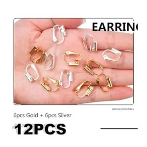 BronaGrand 12 piezas de aretes con clip en la parte