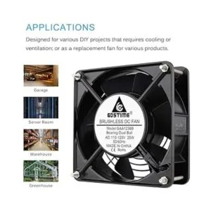 GDSTIME Ventilador AXIAL 12038 ventilador de 110 V 120_3
