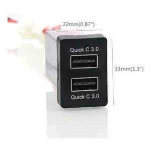 QC3.0 Toma de corriente USB dual cargador de coche de_2