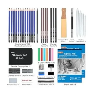 Shuttle Art Juego de lápices de dibujo 52 unidades con