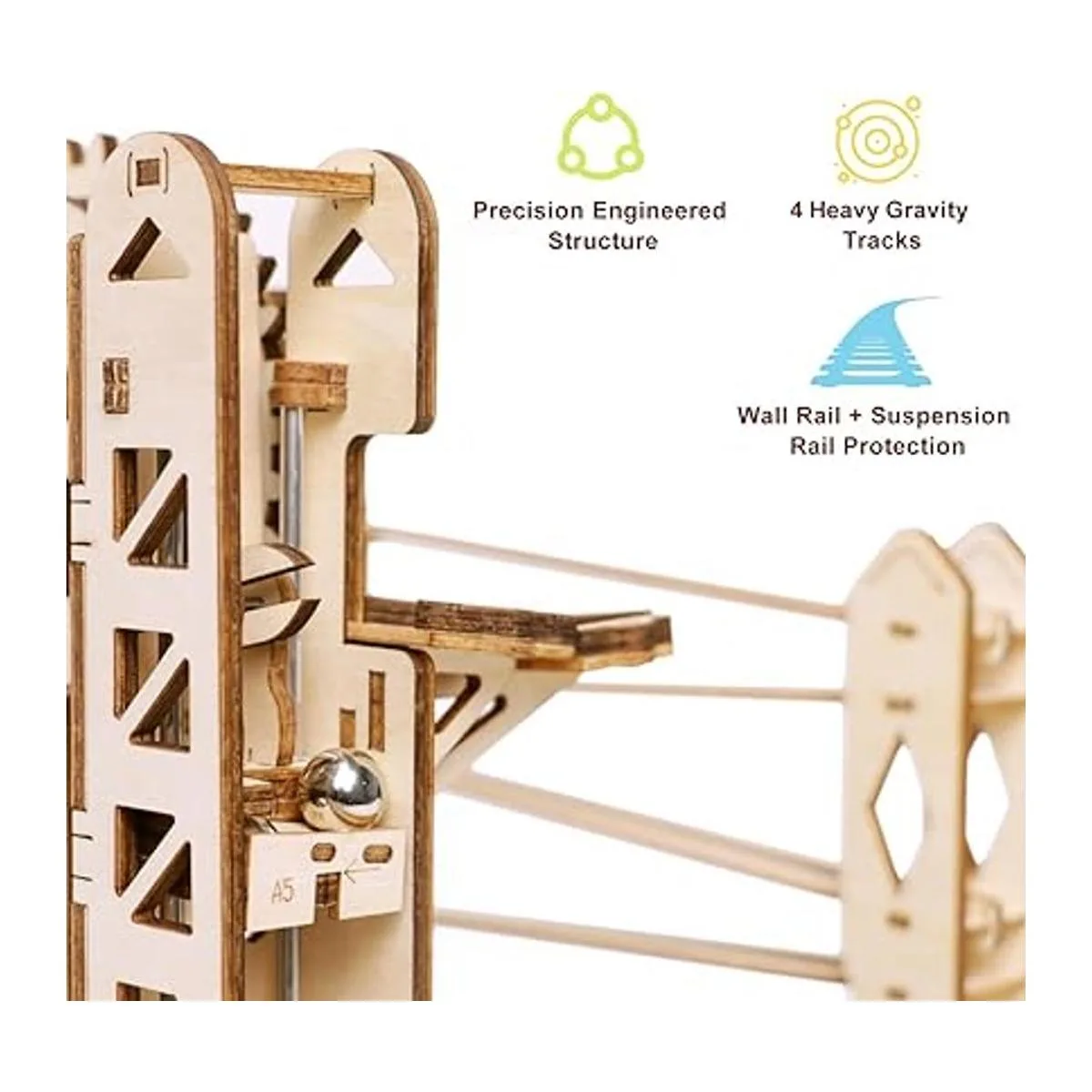 ROKR Marble Run Kits de construcción de modelos de_6