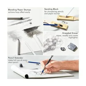 Shuttle Art Juego de lápices de dibujo 52 unidades con