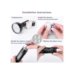 Linterna de luz negra UV 100 linternas LED UV linterna_6