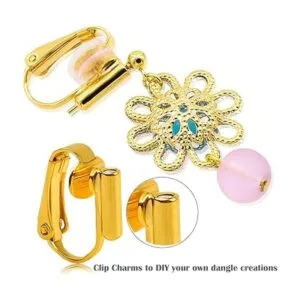 BronaGrand 12 piezas de aretes con clip en la parte