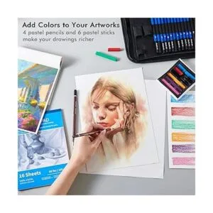 Shuttle Art Juego de lápices de dibujo 52 unidades con