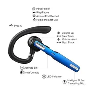 COMEXION Auriculares Bluetooth inalámbricos V5.0 manos_2