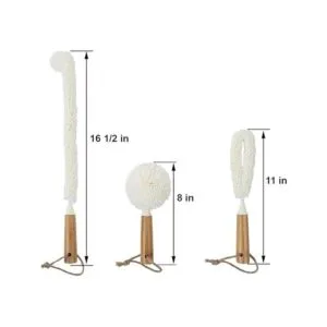 Lilys Home Decanter Set de cepillo de limpieza con asas_3