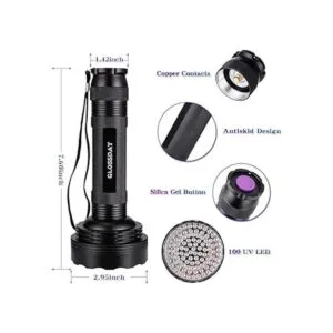 Linterna de luz negra UV 100 linternas LED UV linterna_2