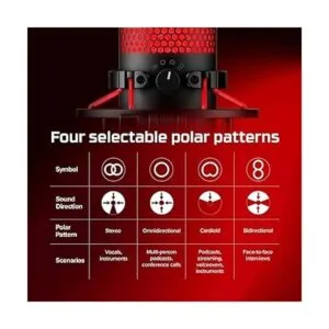 HyperX QuadCast Micrófono de condensador USB para juegos_4