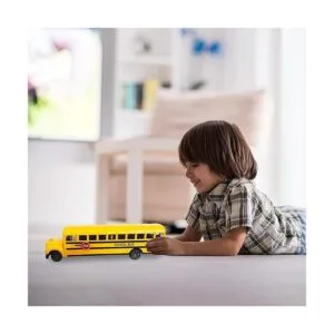 ArtCreativity Diecast Juguete de autobús escolar amarillo