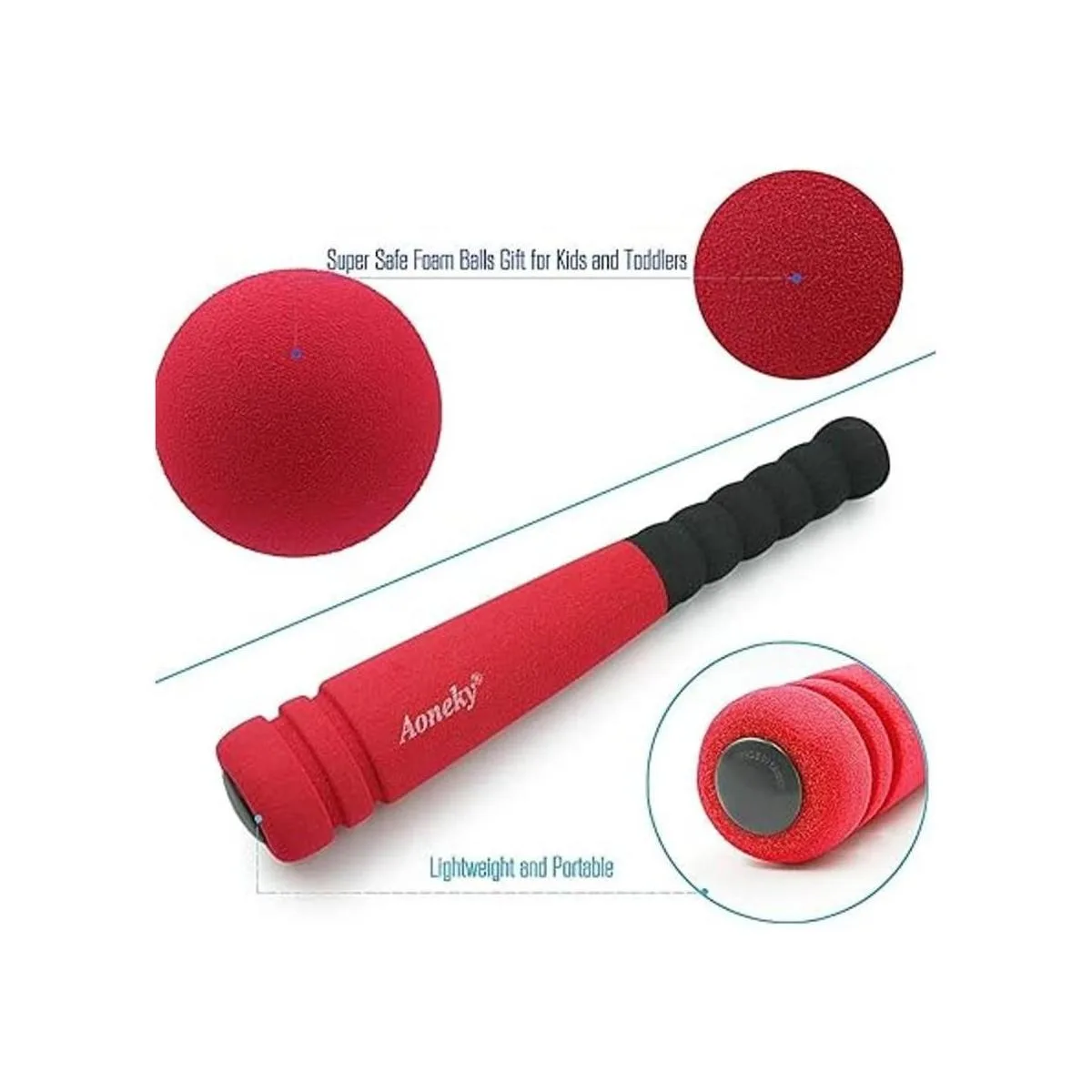 Aoneky Bate de béisbol y pelota de espuma mínima para_5