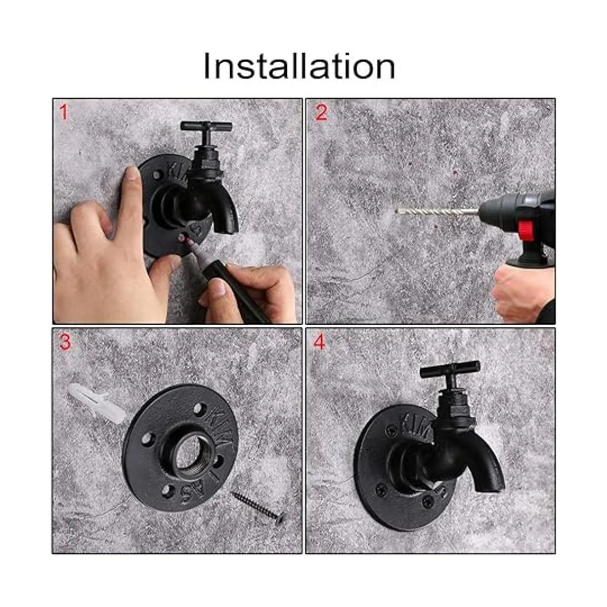 Sumnacon 2 estantes industriales para percheros de tubo