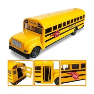 ArtCreativity Diecast Juguete de autobús escolar amarillo