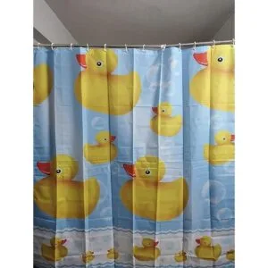 Boyouth Little Yellow Duck and Bubble Pattern Cortinas de