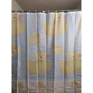 Boyouth Little Yellow Duck and Bubble Pattern Cortinas de