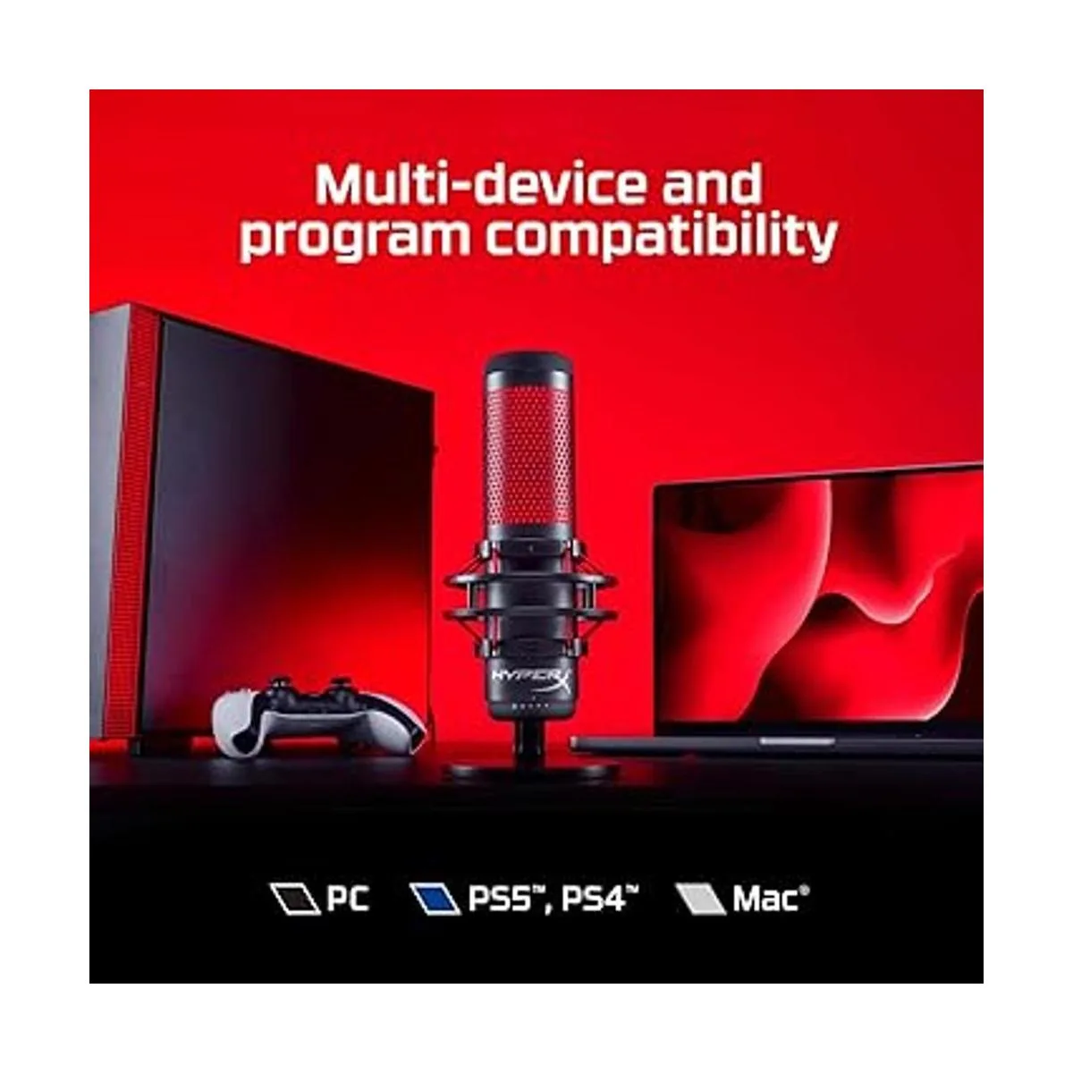 HyperX QuadCast Micrófono de condensador USB para juegos_3