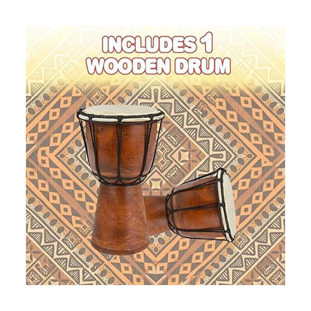 ArtCreativity Mini tambor de juguete de madera de 8_3