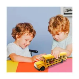 ArtCreativity Diecast Juguete de autobús escolar amarillo