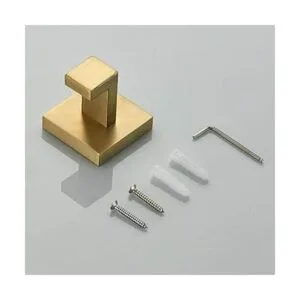 BATHSIR Ganchos de toalla dorados cepillados ganchos para_5