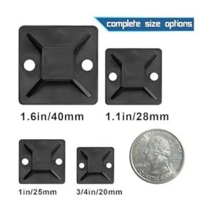 Soporte de amarre con cremallera de 0.787 in color negro_6