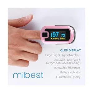 MIBEST Oxímetro de pulso de dedo OLED de doble color_2