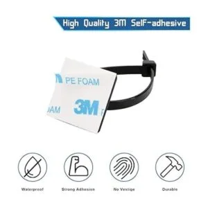 Soporte de amarre con cremallera de 0.787 in color negro_3