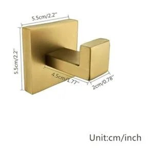 BATHSIR Ganchos de toalla dorados cepillados ganchos para_6